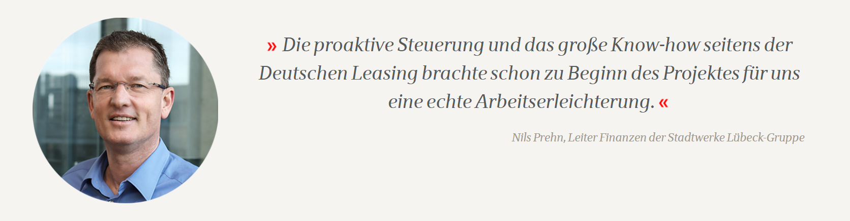 Nils Prehn, Leiter Finanzen der Stadtwerke Lübeck-Gruppe