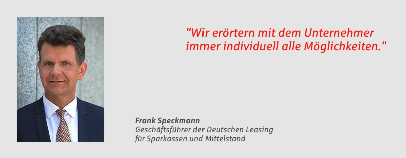 Frank Speckmann, Geschäftsführer der Deutschen Leasing für Sparkassen und Mittelstand GmbH